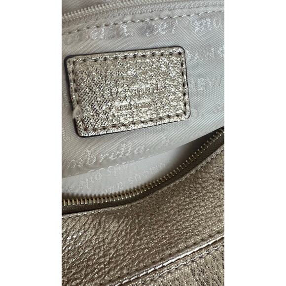 Kate Spade Genuine Pebbled Gold Leather Double Handles Shoulder/Hand Bag Purse - Picture 11 of 12